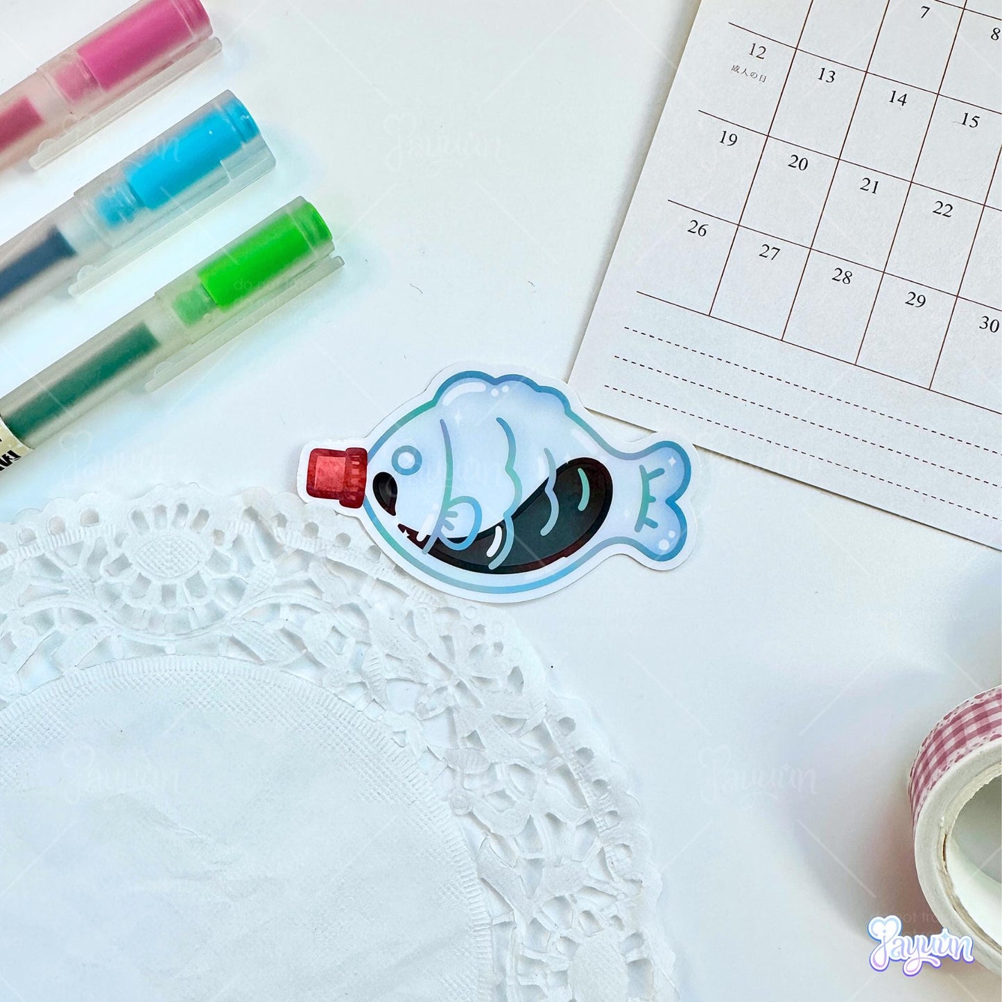 Soy Sauce Fish Bottle Sticker