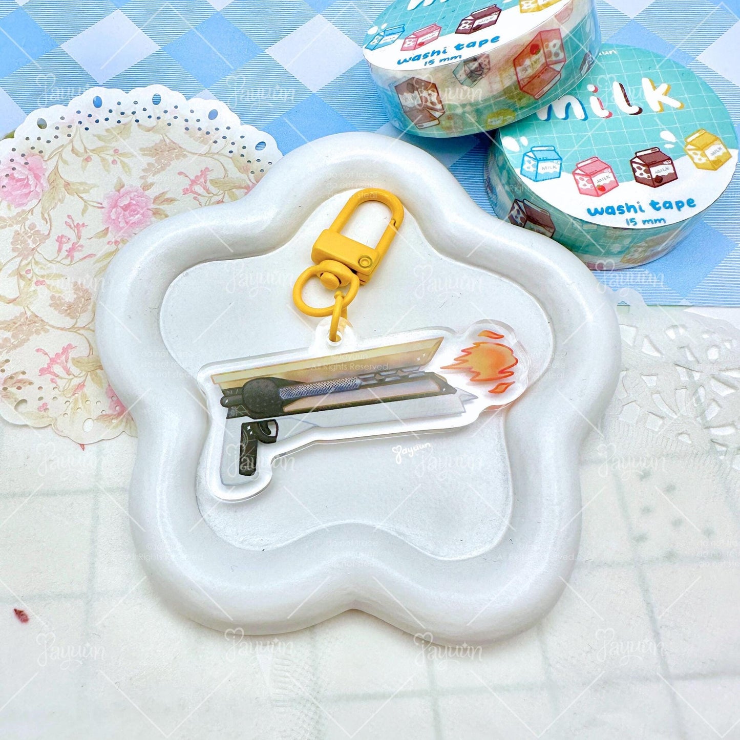 Solar Hand Cannon Acrylic Charm