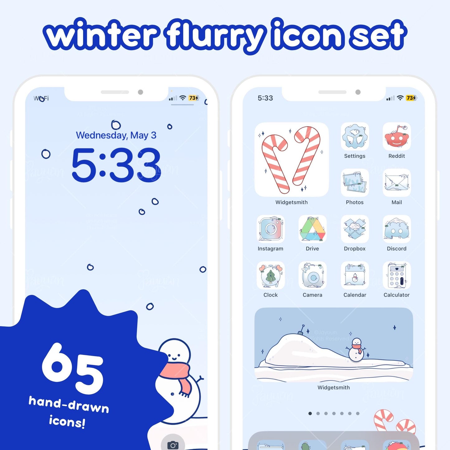 Winter Flurry App Icon Set & Wallpapers