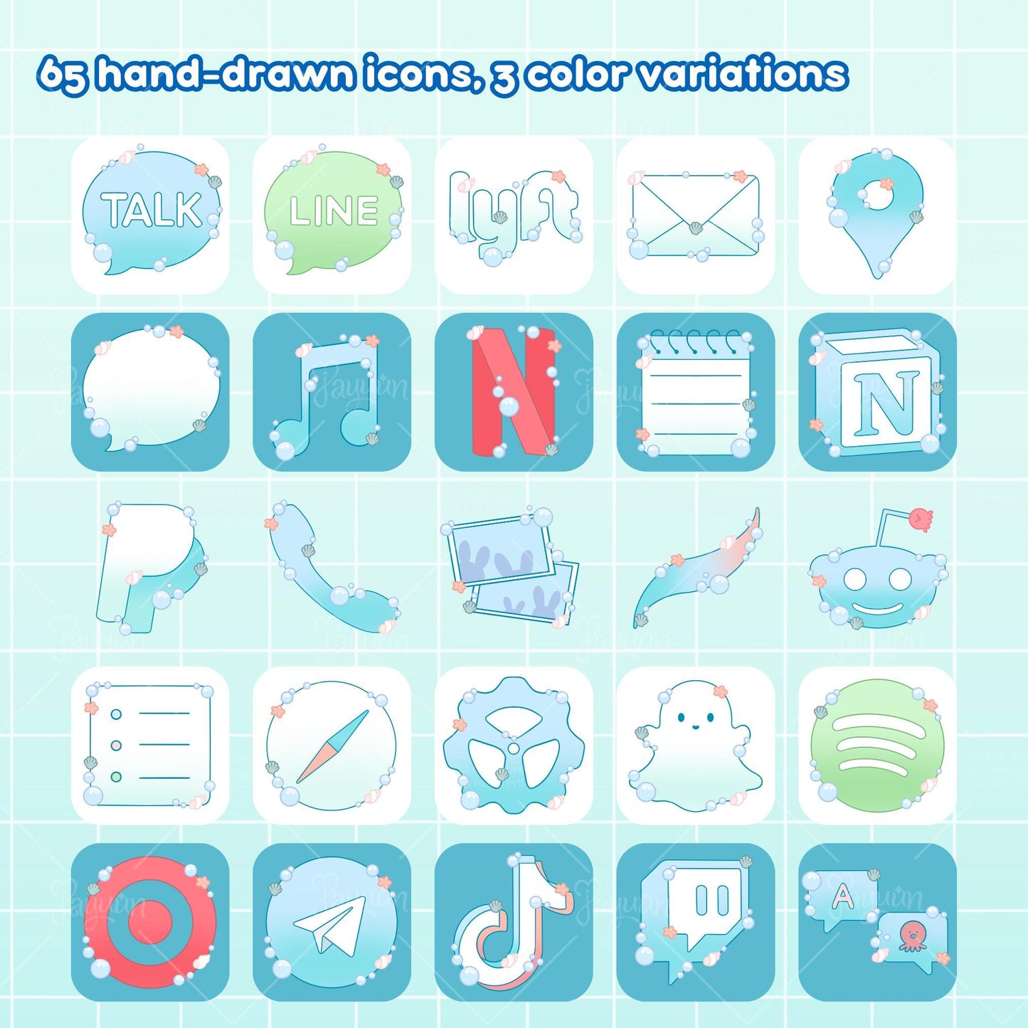 Summer Bubbles App Icon Set & Wallpapers