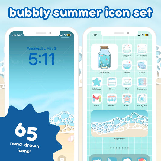 Summer Bubbles App Icon Set & Wallpapers