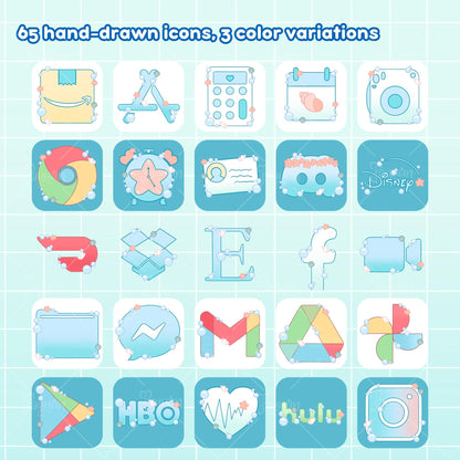 Summer Bubbles App Icon Set & Wallpapers
