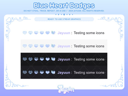 An example of the sub badges in action in a screenshot of each badge next to a viewer's name, as if chatting in a stream.