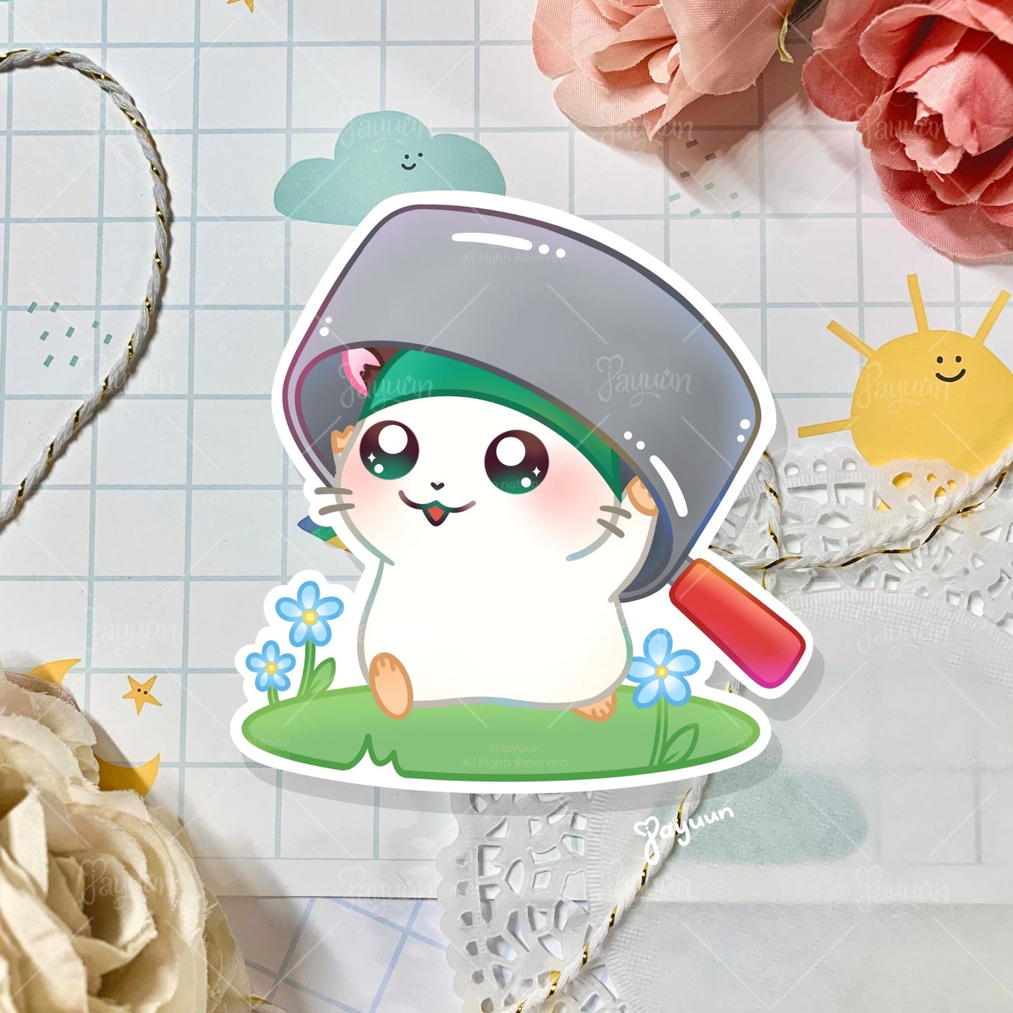 Hamtaro Cappy Sticker