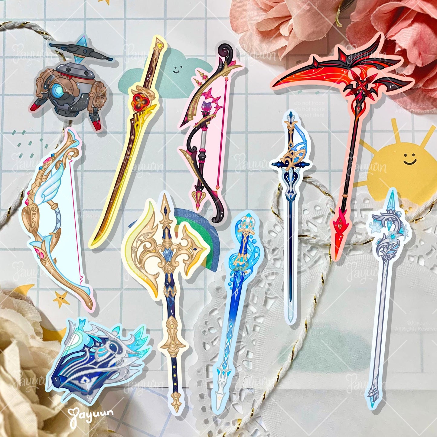 Fontaine: 5-Star Character Weapon Stickers