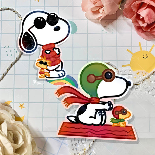 White Beagle Stickers