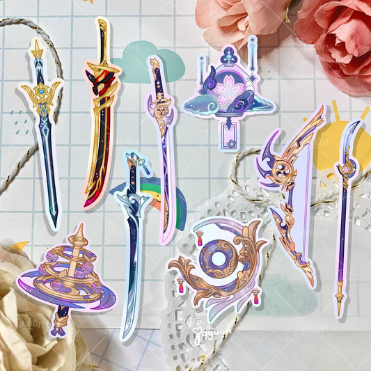 Inazuma: 5-Star Character Weapon Stickers