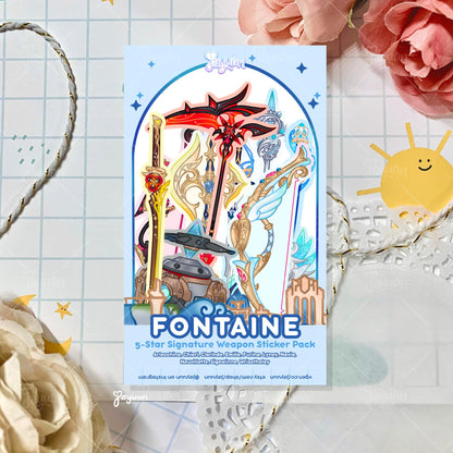 Fontaine: 5-Star Character Weapon Sticker Pack