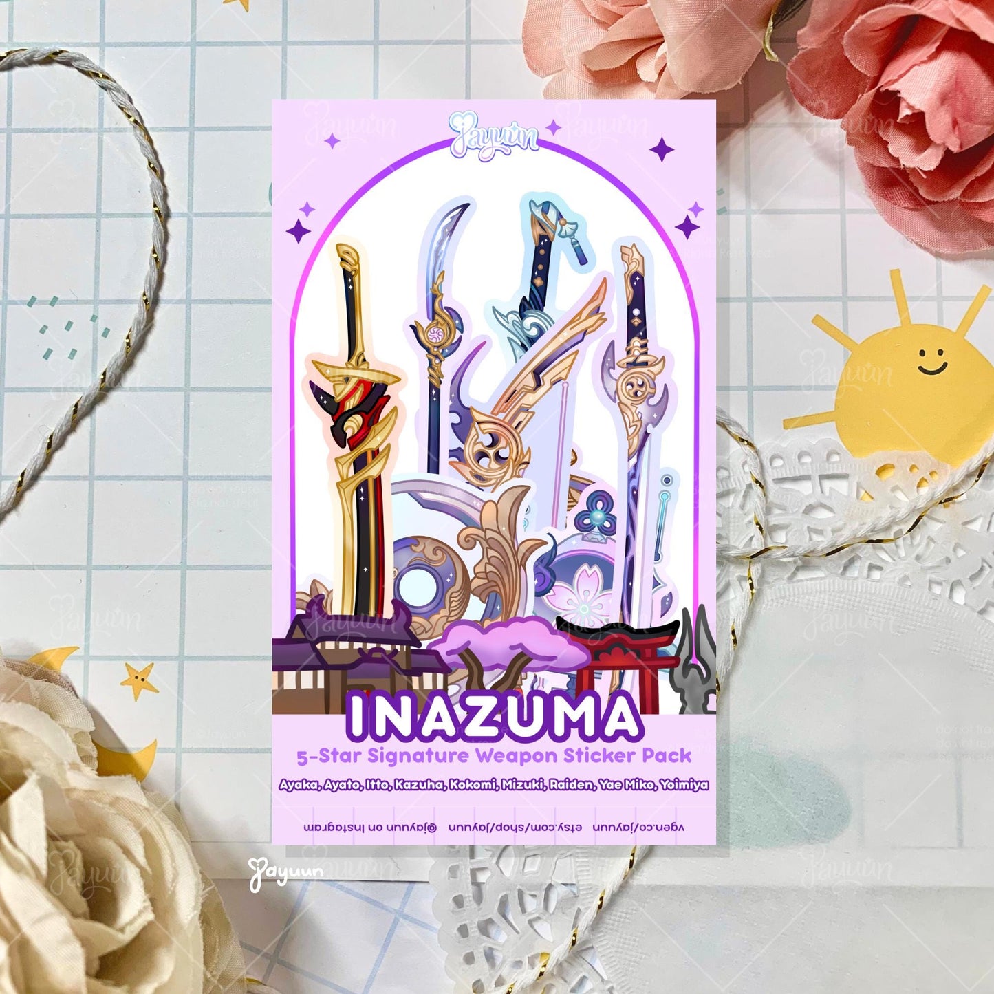 Inazuma: 5-Star Character Weapon Sticker Pack