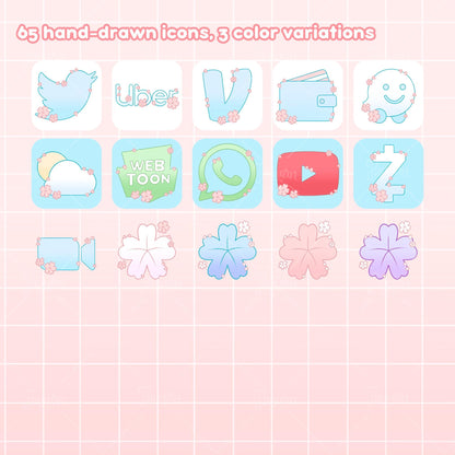 Sakura Spring App Icon Set & Wallpapers