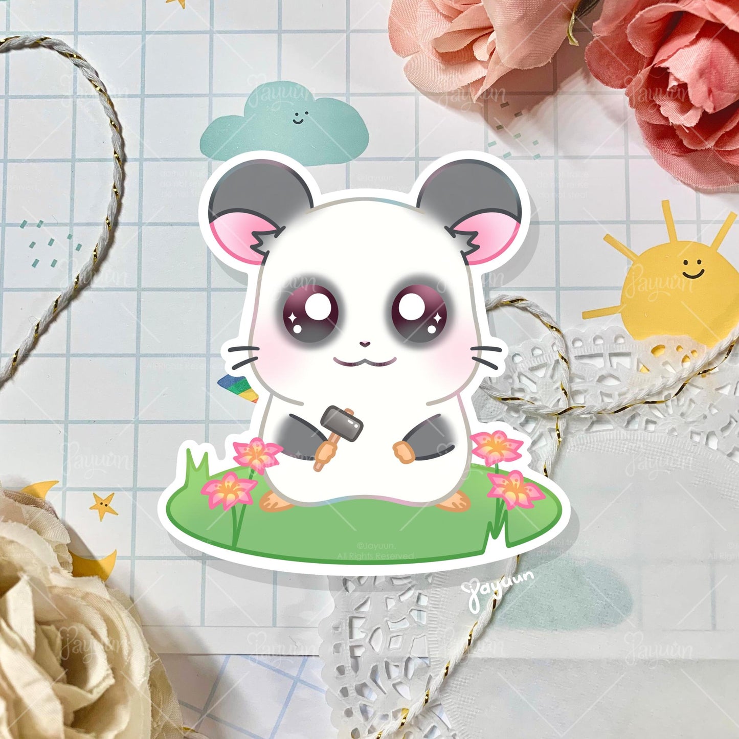 Hamtaro Panda Sticker