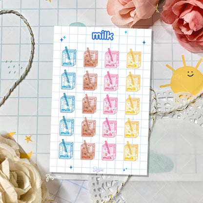 Milk Carton Sticker Sheet