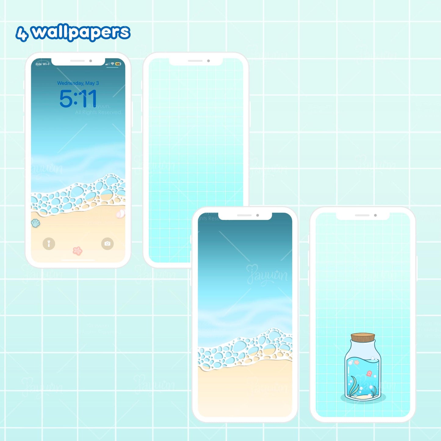 Summer Bubbles App Icon Set & Wallpapers