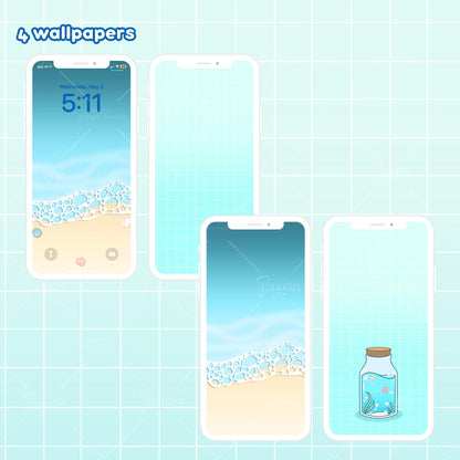 Summer Bubbles App Icon Set & Wallpapers