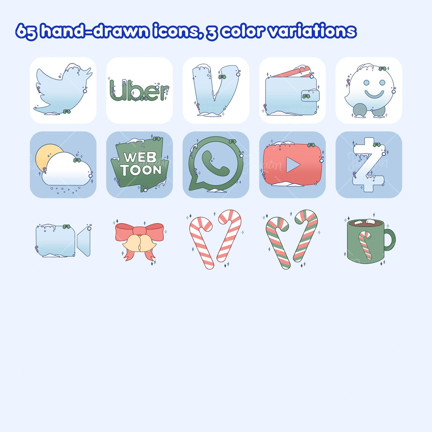 Winter Flurry App Icon Set & Wallpapers