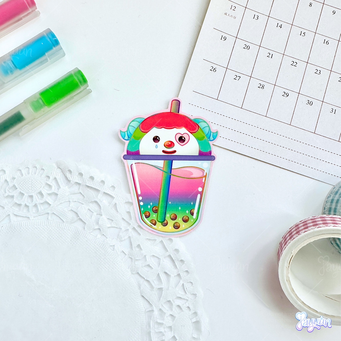 ACNH Rainbow Boba Stickers