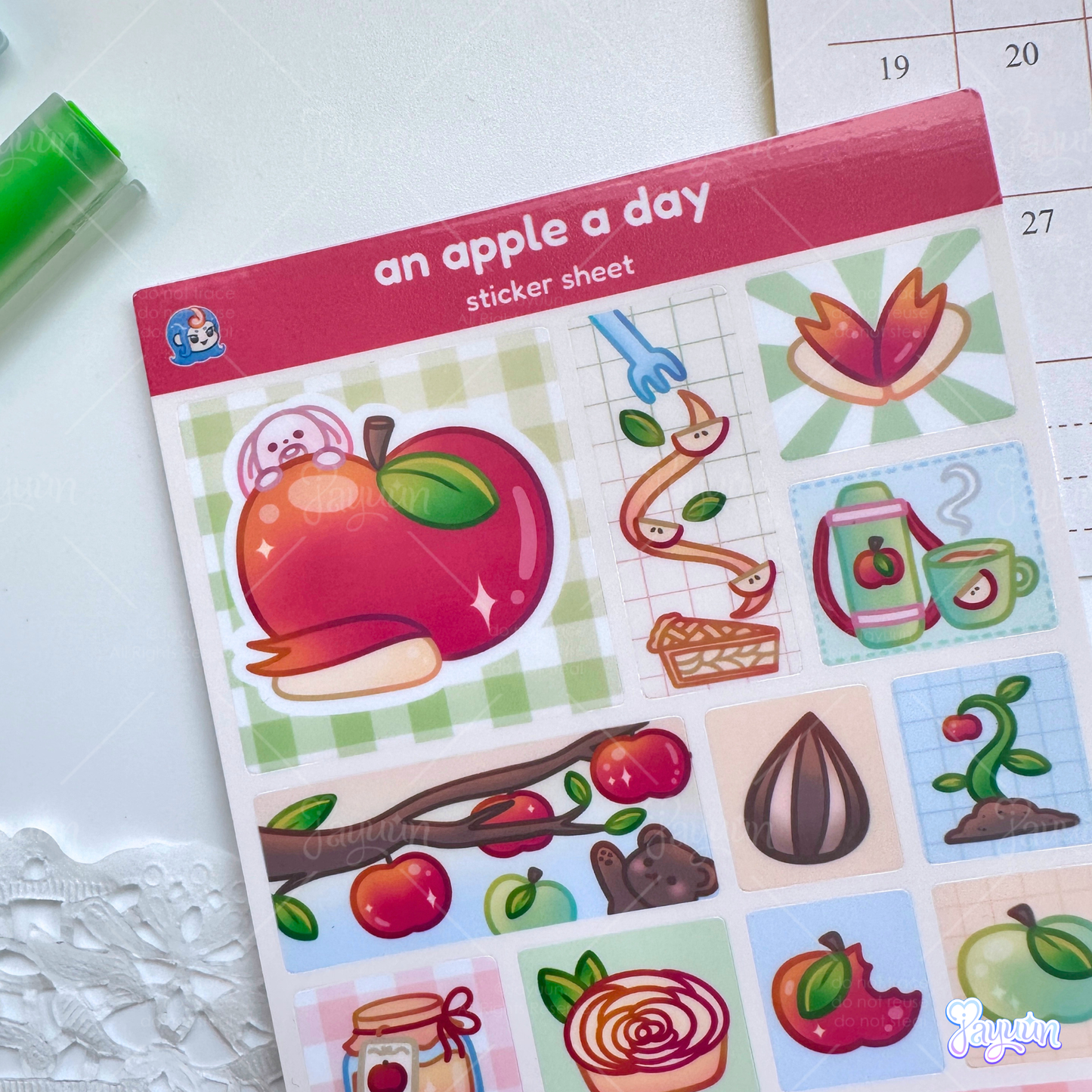 An Apple A Day Sticker Sheet