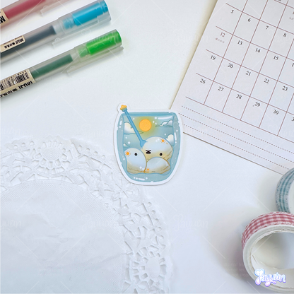 Serene Skies Bear Cup Stickers