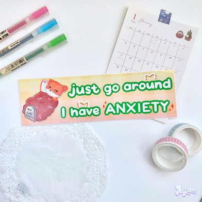 Anxiety Shiba Inu Bumper Sticker