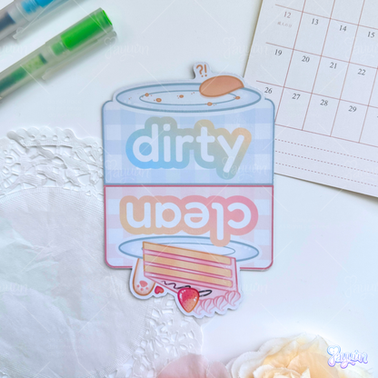 Cake Clean/Dirty Dishwasher Magnet