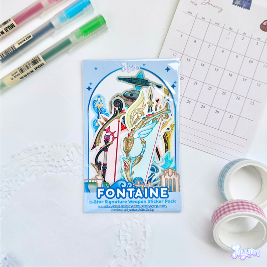 Fontaine: 5-Star Character Weapon Sticker Pack
