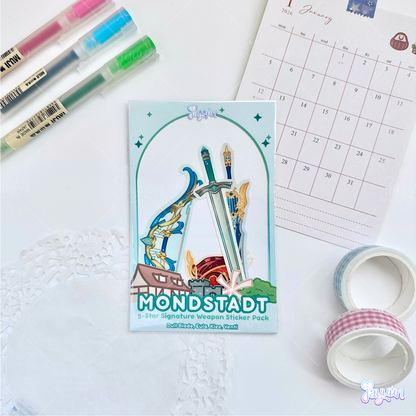 Mondstadt: 5-Star Character Weapon Sticker Pack