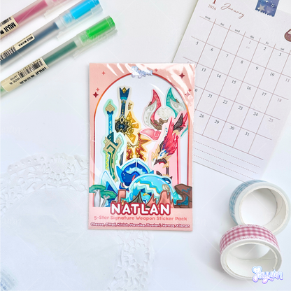 Natlan: 5-Star Character Weapon Sticker Pack