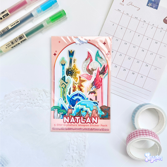 Natlan: 5-Star Character Weapon Sticker Pack