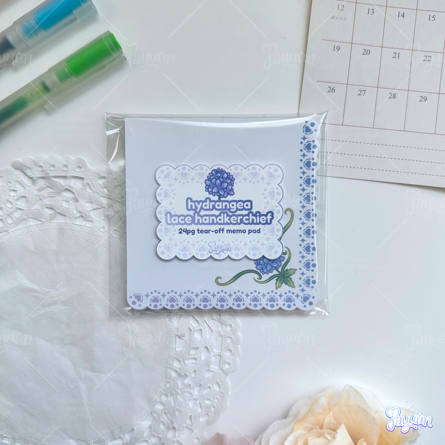 Lace Handkerchief Memo Pad