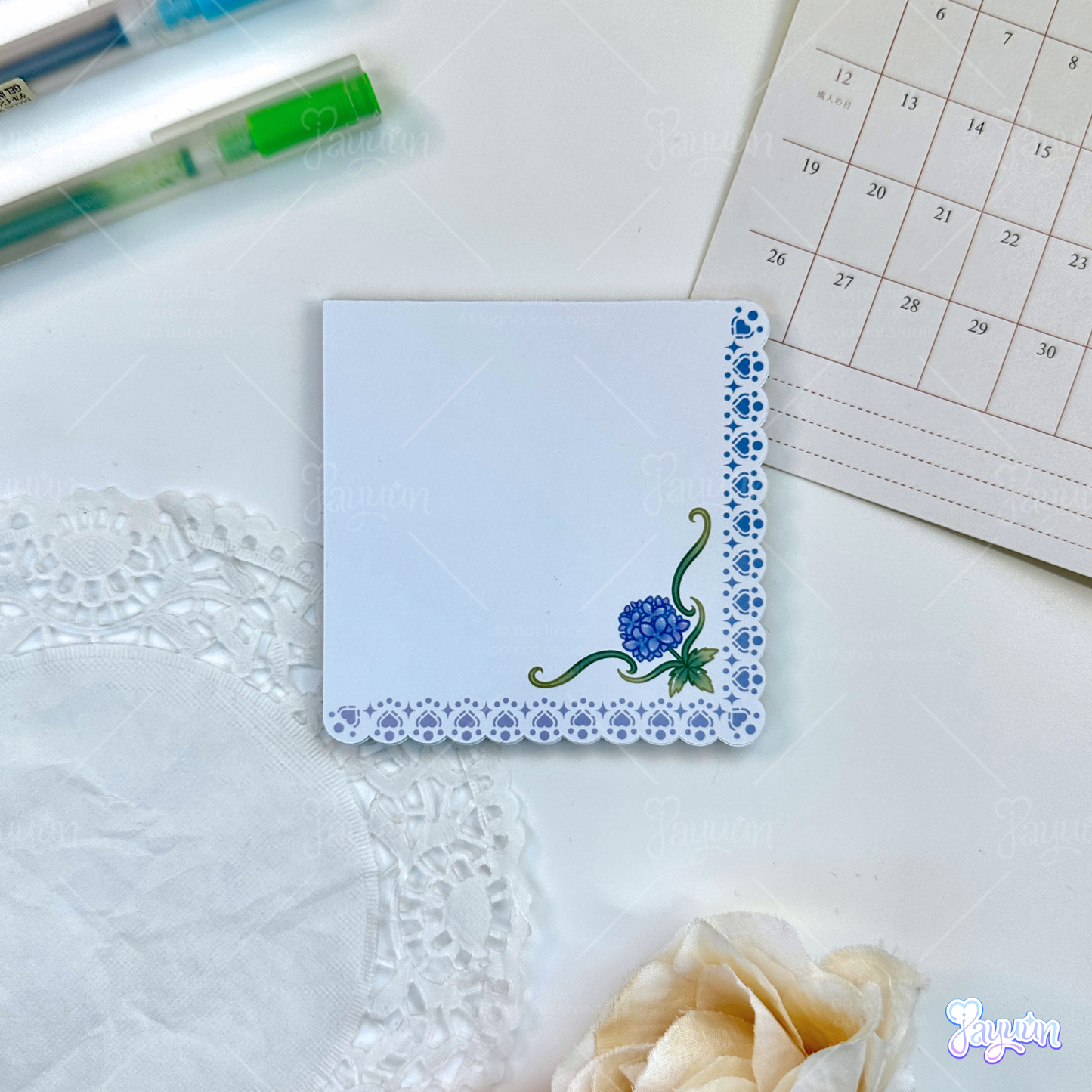 Lace Handkerchief Memo Pad