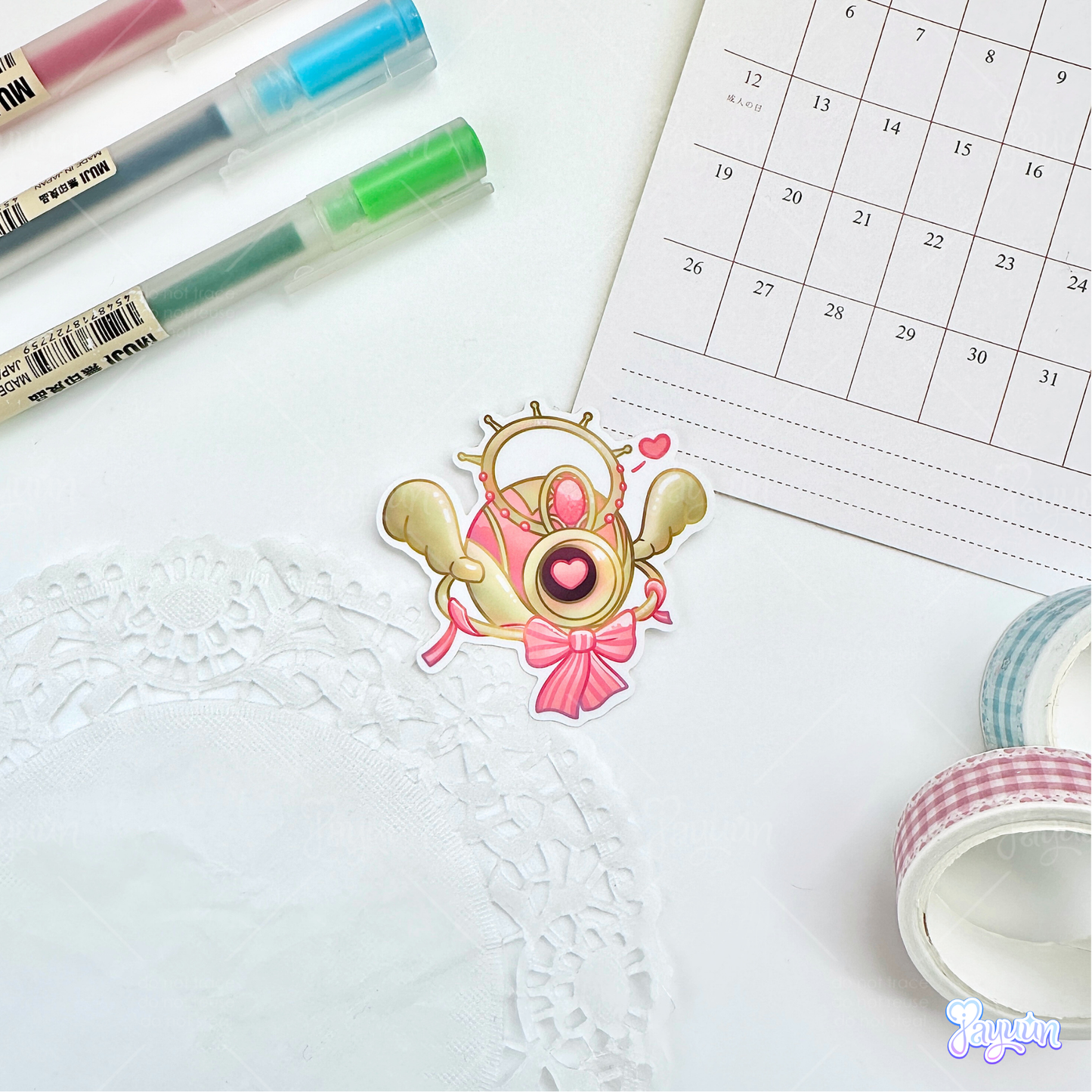 Pink Ghost Shell Sticker