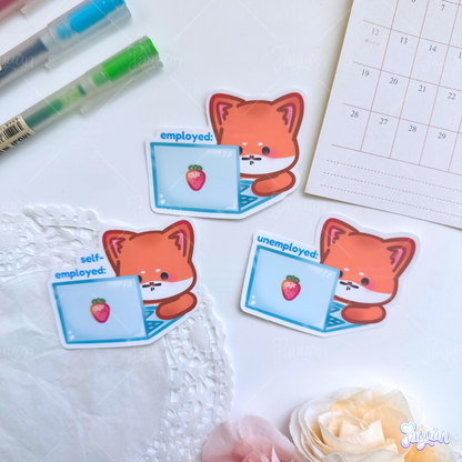Unemployed Shiba Inu Stickers