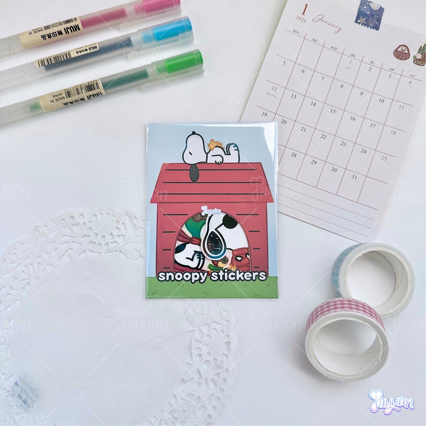 White Beagle Stickers