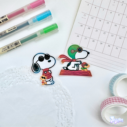 White Beagle Stickers