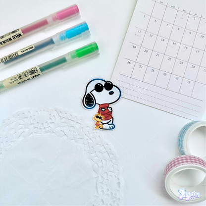 White Beagle Stickers