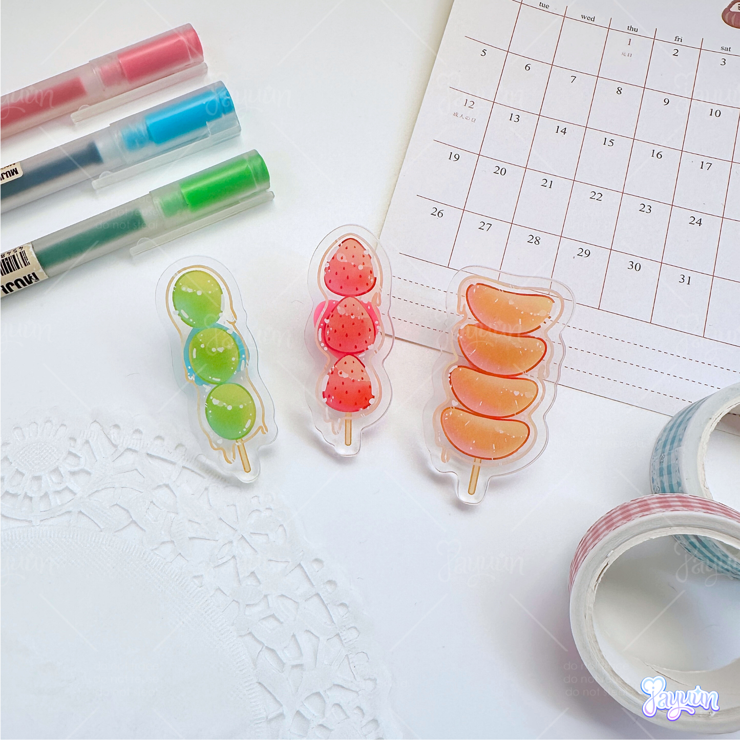 Tanghulu Acrylic Pins