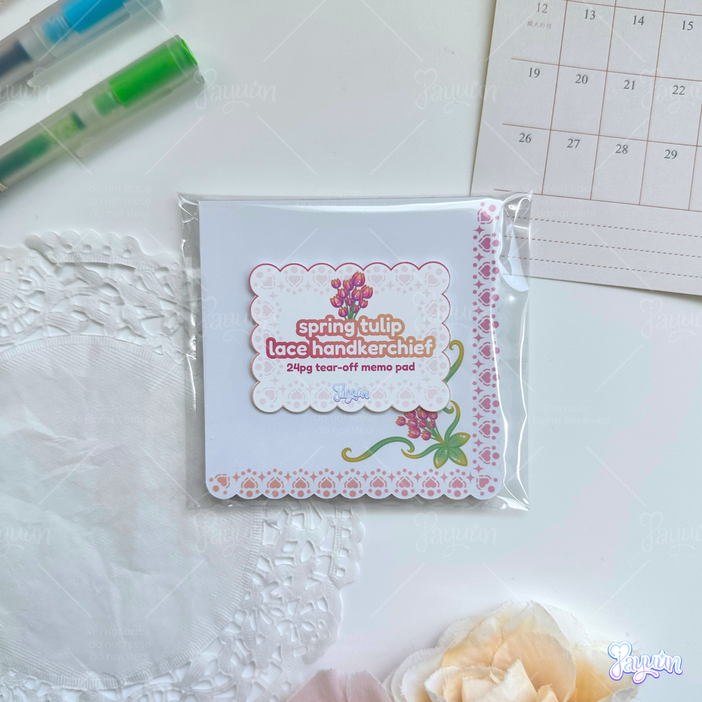 Lace Handkerchief Memo Pad