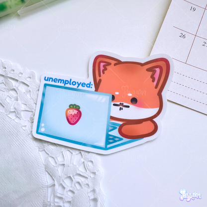 Unemployed Shiba Inu Stickers