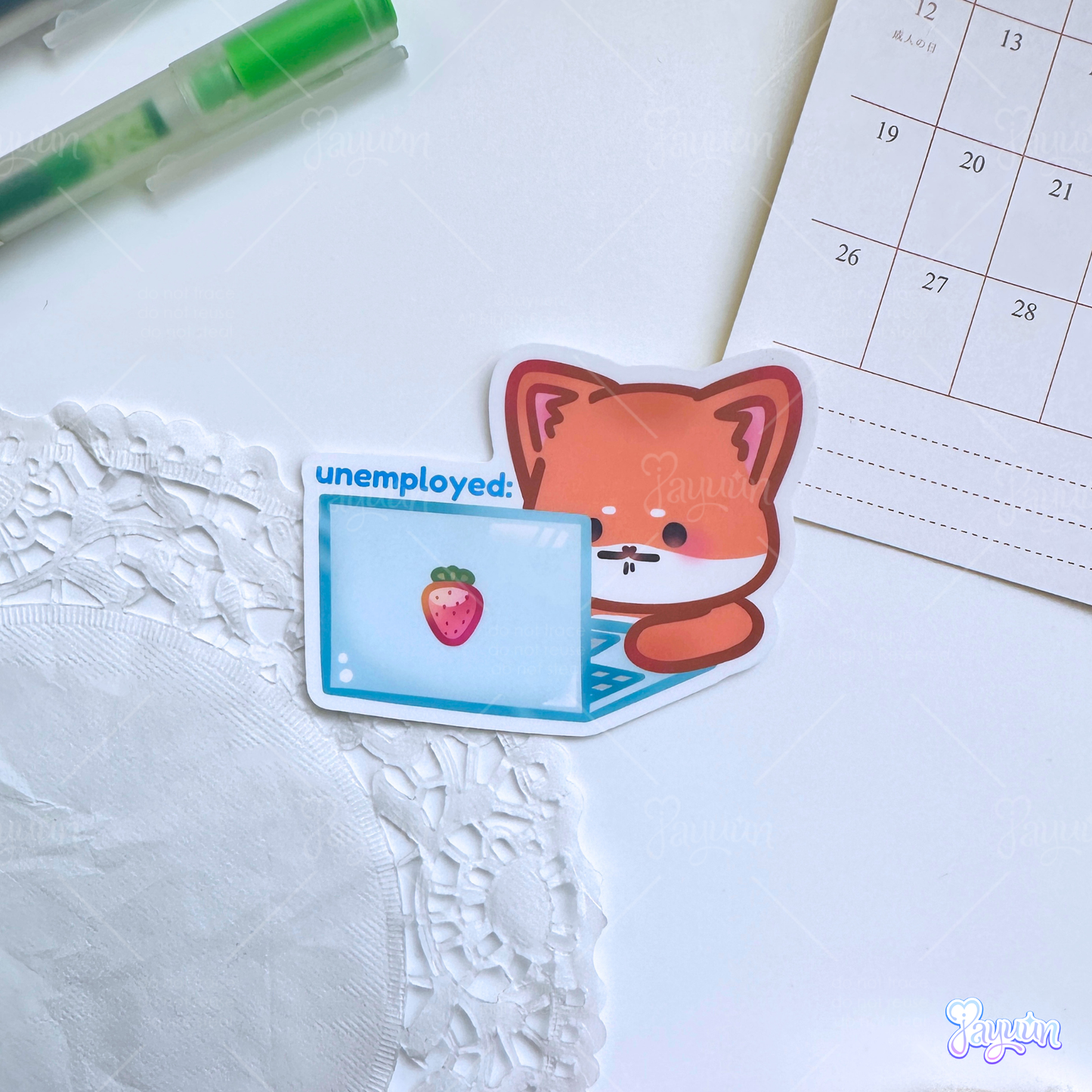 Unemployed Shiba Inu Stickers