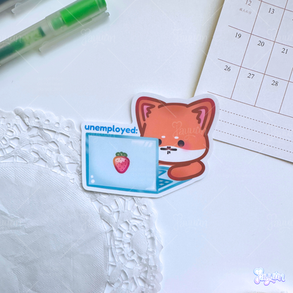 Unemployed Shiba Inu Stickers
