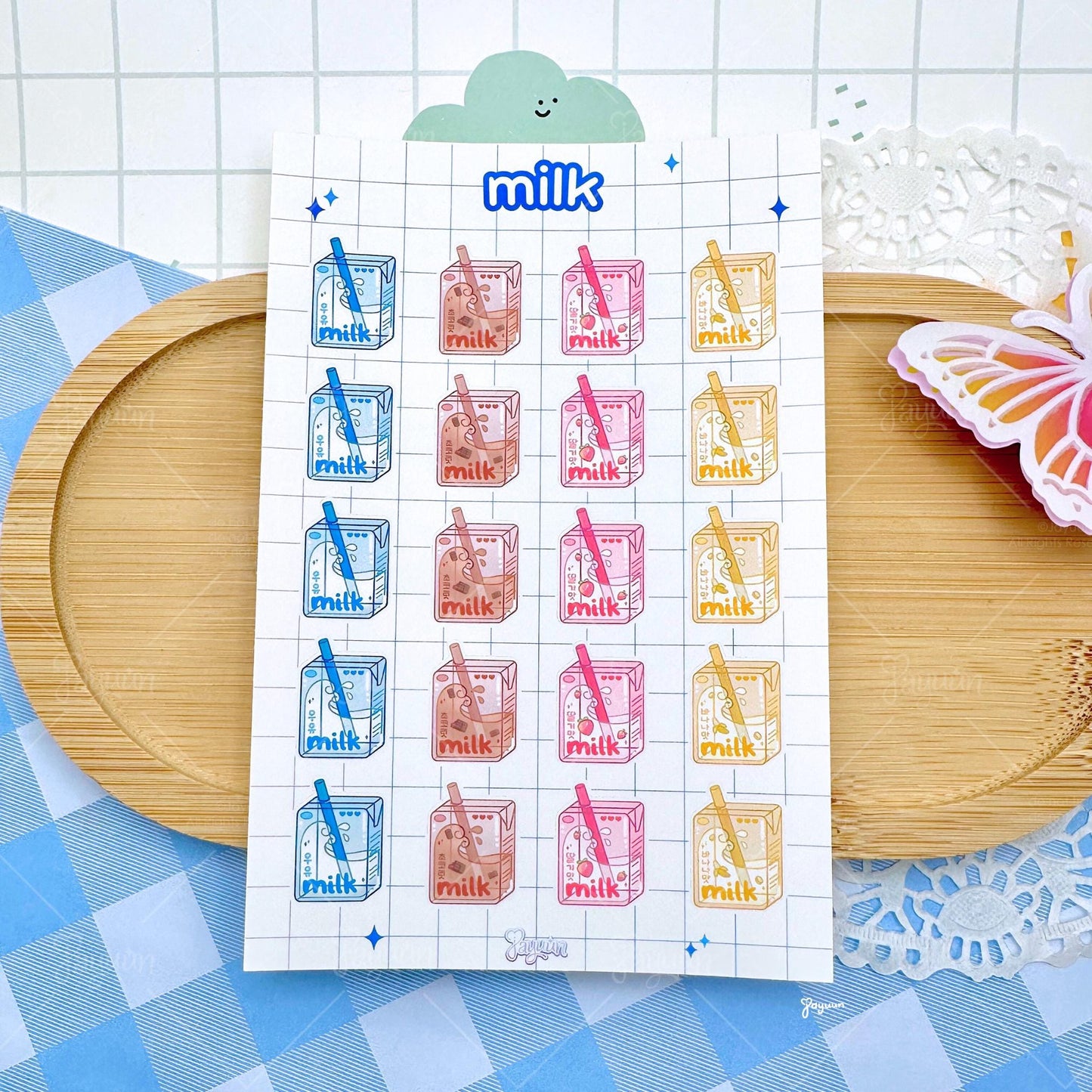 Milk Carton Sticker Sheet