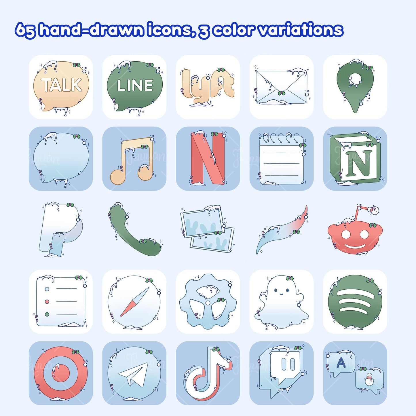 Winter Flurry App Icon Set & Wallpapers