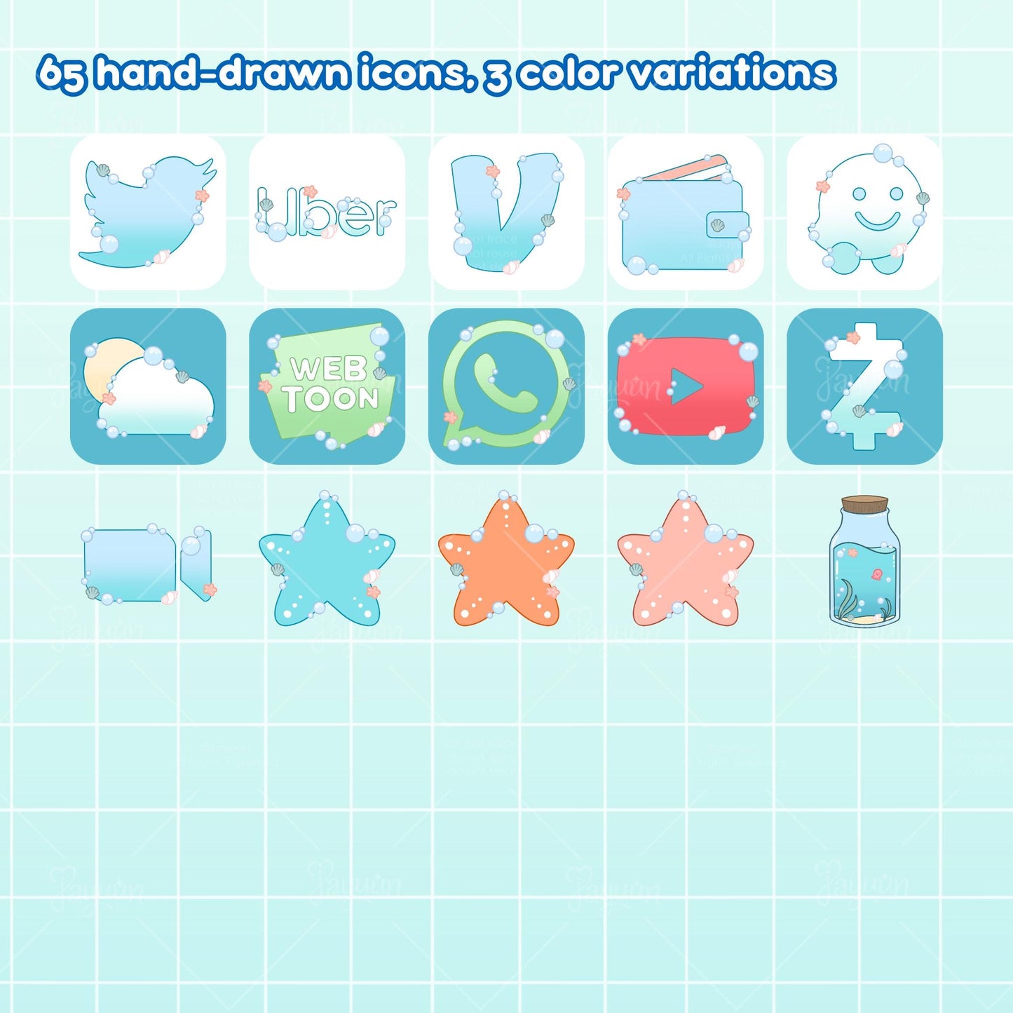 Summer Bubbles App Icon Set & Wallpapers