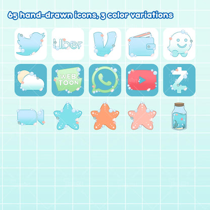 Summer Bubbles App Icon Set & Wallpapers