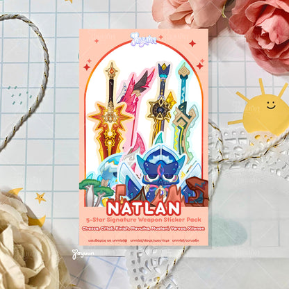 Natlan: 5-Star Character Weapon Sticker Pack