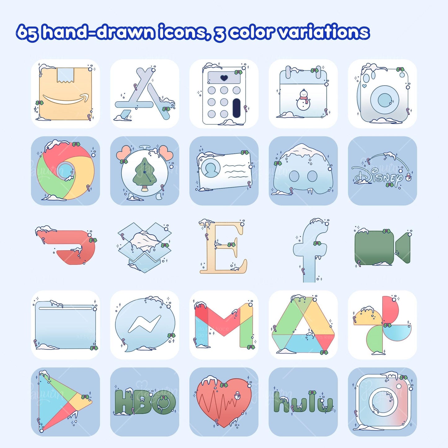Winter Flurry App Icon Set & Wallpapers