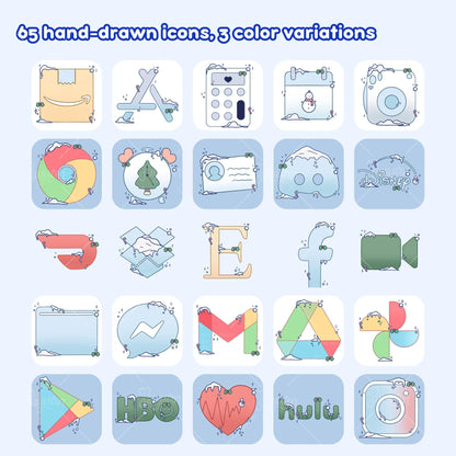 Winter Flurry App Icon Set & Wallpapers