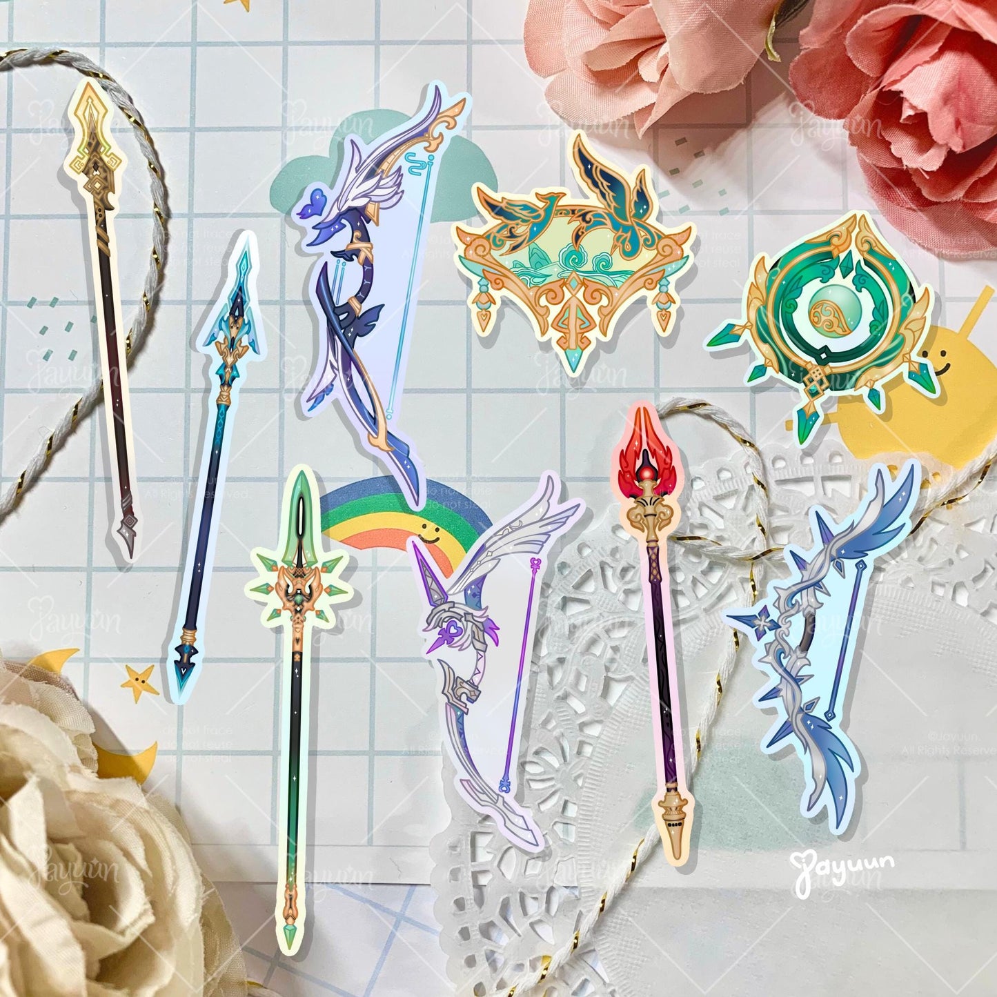 Liyue: 5-Star Character Weapon Stickers