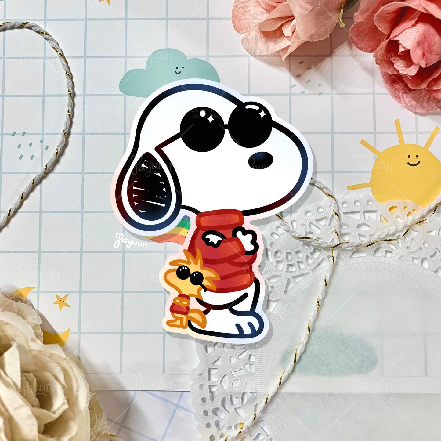 White Beagle Stickers